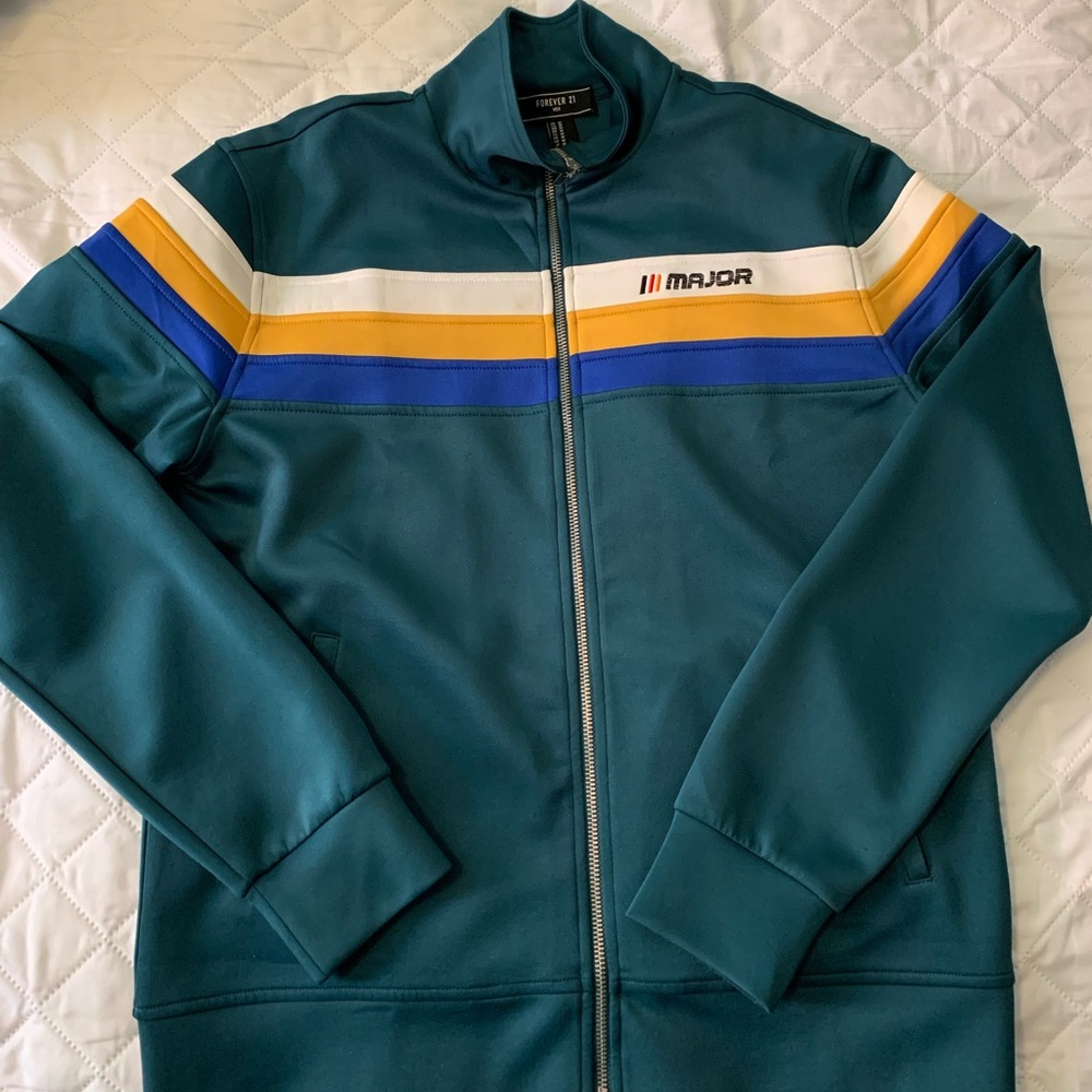 Forever 21 zip up track suit turtle neck